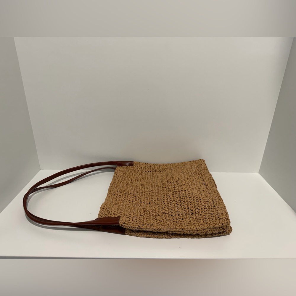 NEW J. Crew Large handknotted packable tote bag leather straps BZ445 $178 - Picture 10 of 10